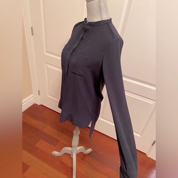 Zara Sheer Office Dress Shirt Dark Blue- 2 Sizes (XS&Small) - Picture 10 of 10